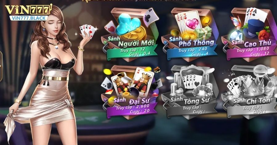 Giao diện thu hút là ưu điểm khi chơi game bài tại VIN777