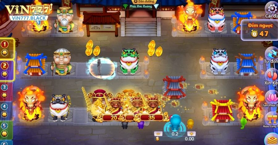 Giao diện cực kỳ đẹp mắt trên từng đầu game bắn cá